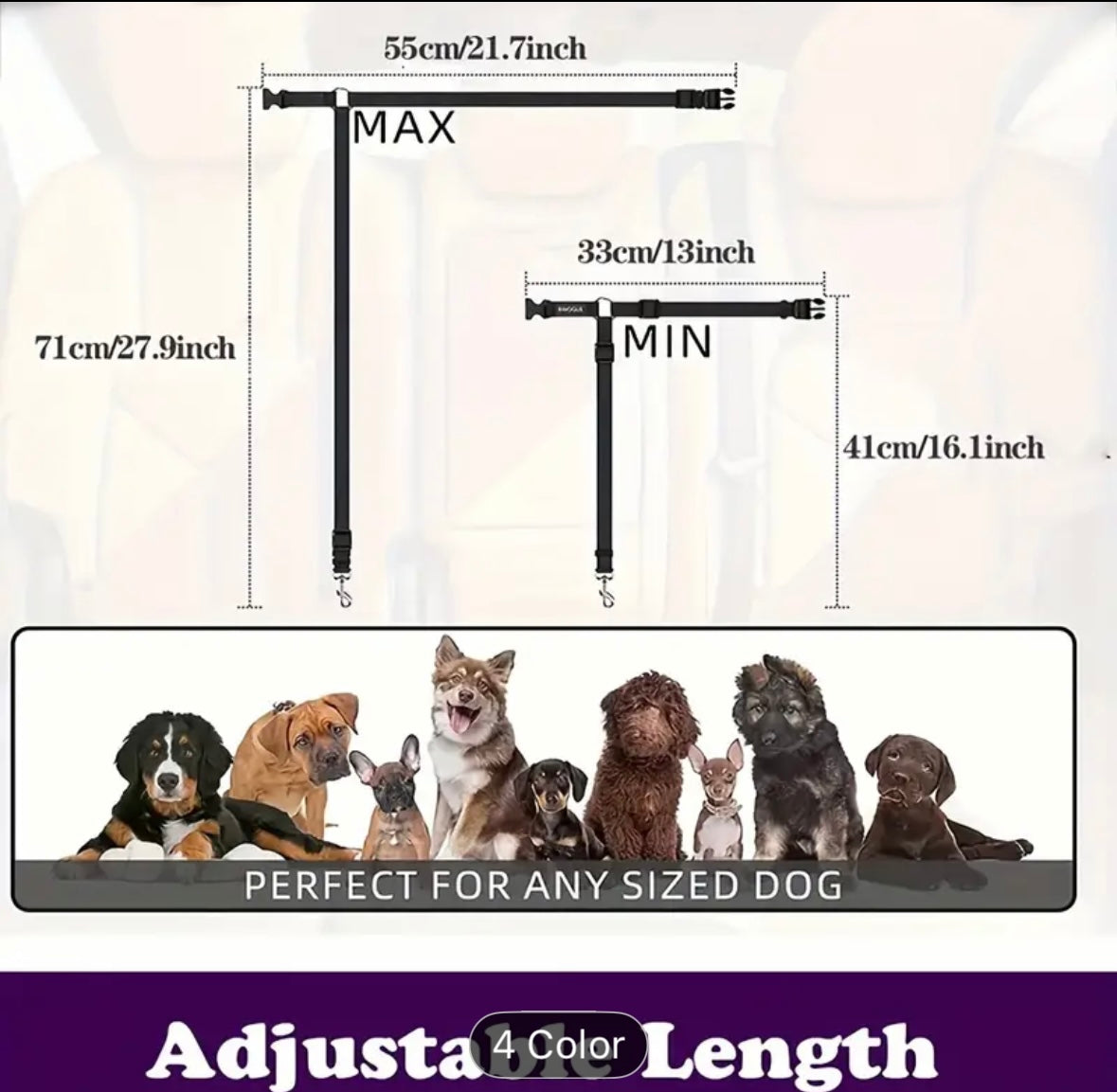 Multi-Function Dog Leash and Car Safety Seat Belt