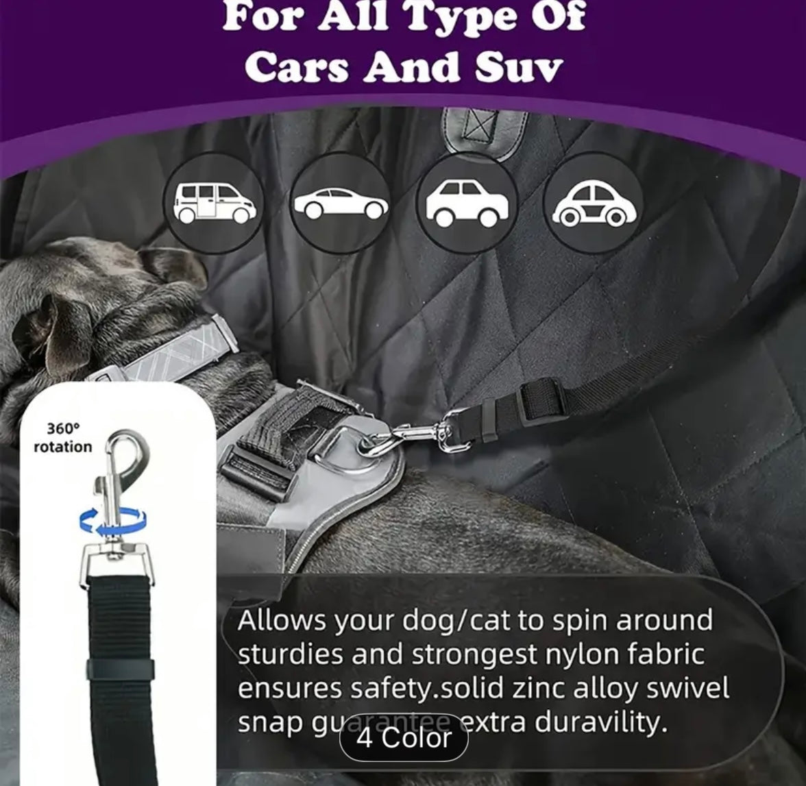 Multi-Function Dog Leash and Car Safety Seat Belt